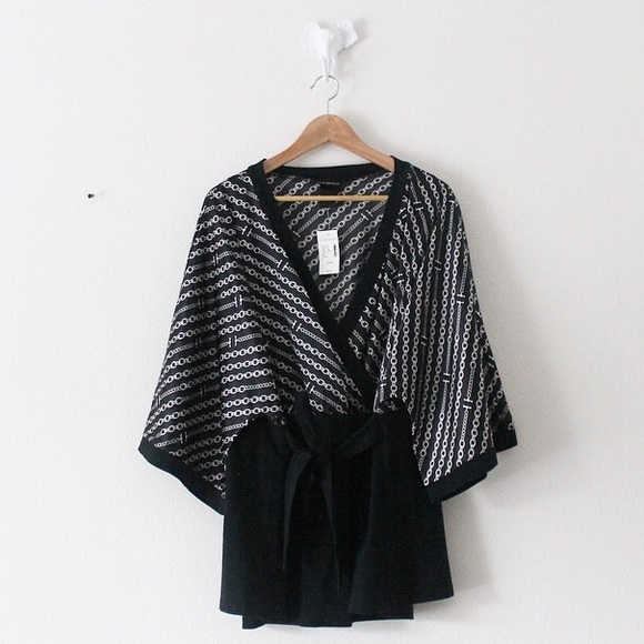 Lane Bryant Tops - NWT Lane Bryant Chain Kimono Blouse Top 1116